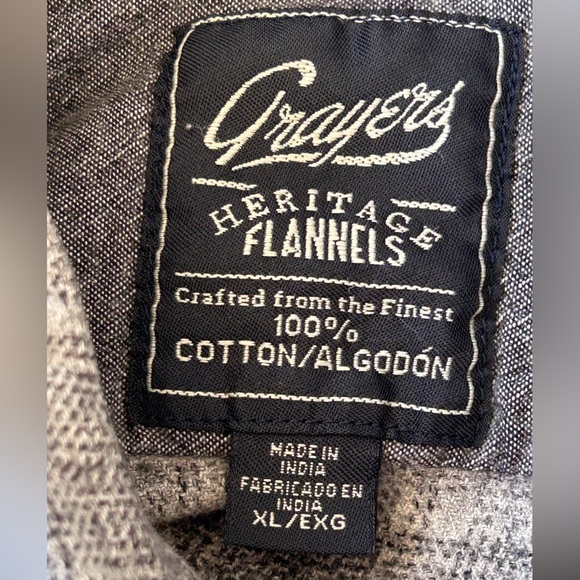 Grayers Heritage Flannels Men’s Shirt Long Sleeves Size XL‎ - Picture 7 of 10